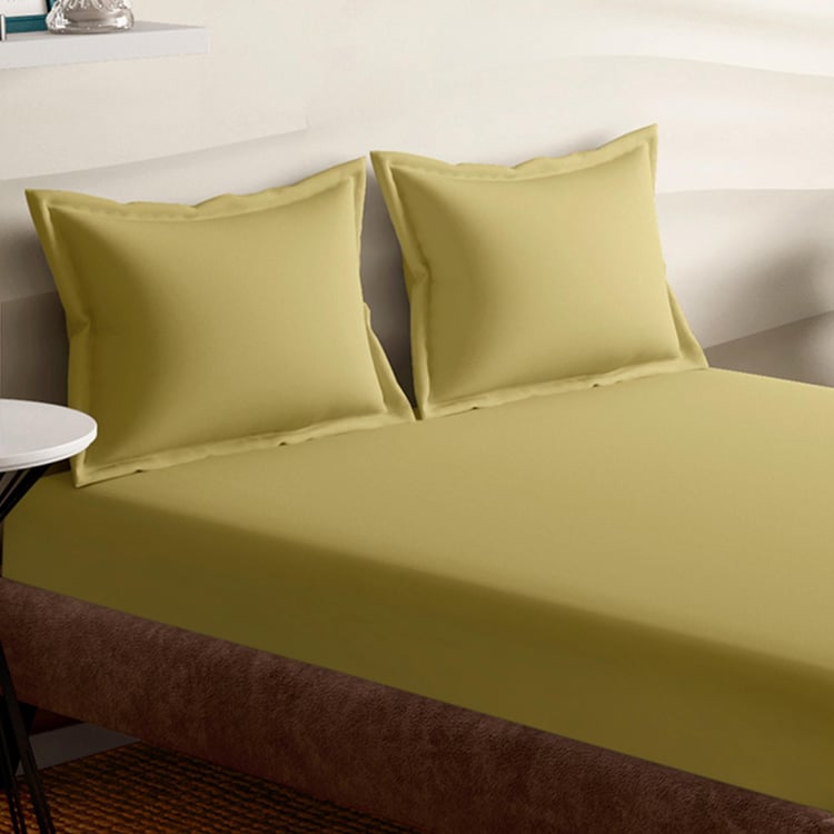 PORTICO Satin Premium Cotton 250TC 3Pcs King Fitted Bedsheet Set