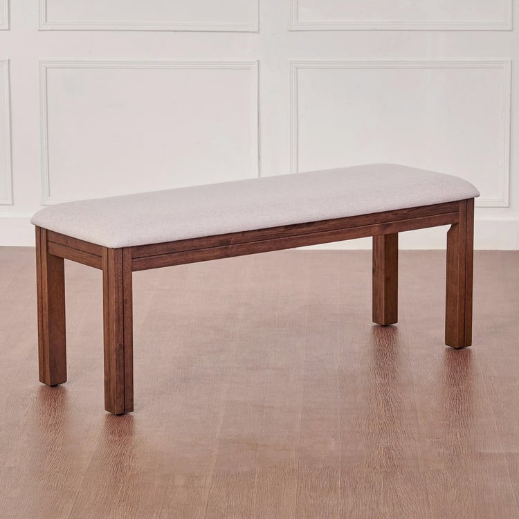 Montoya Fabric Dining Bench - Brown