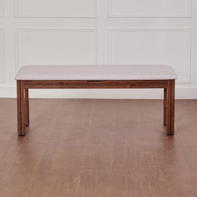 Montoya Fabric Dining Bench - Brown