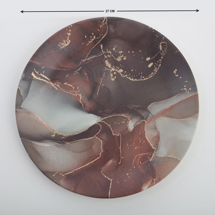 Breccia Melamine Printed Dinner Plate - 27cm