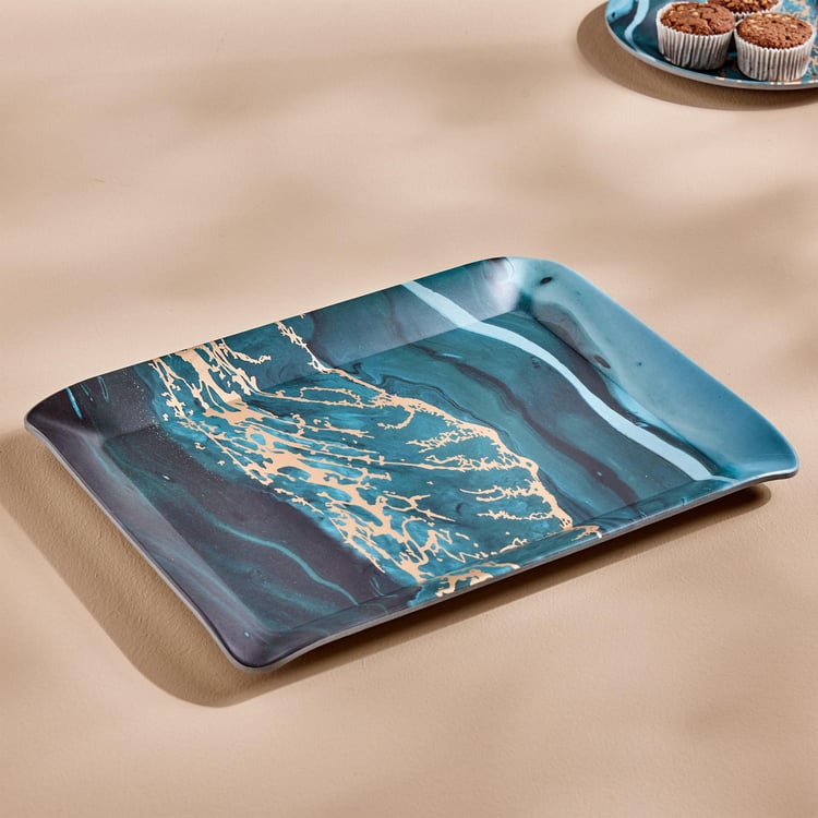 Breccia Melamine Printed Serving Tray - 30.8x23cm