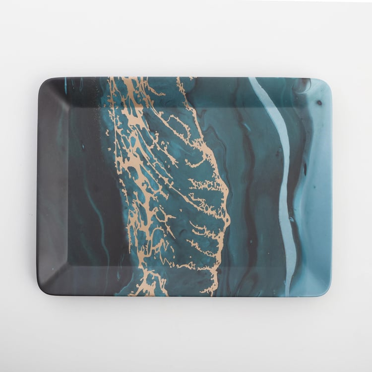 Breccia Melamine Printed Serving Tray - 30.8x23cm
