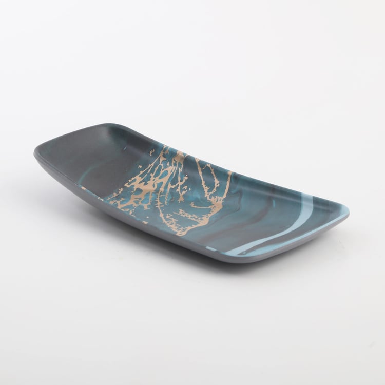 Breccia Melamine Printed Serving Platter - 23.8x13.2cm