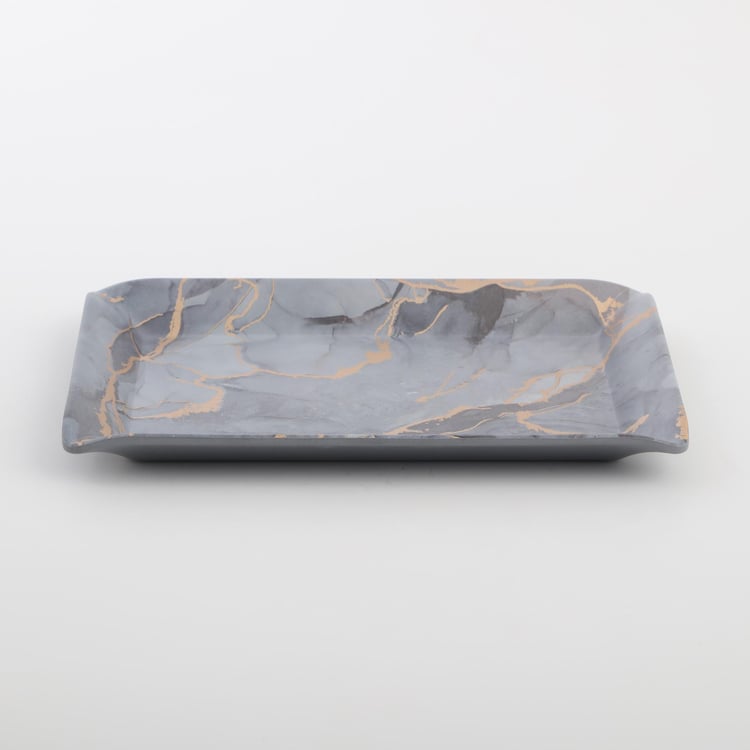 Breccia Melamine Printed Serving Tray - 23.2x17.2cm