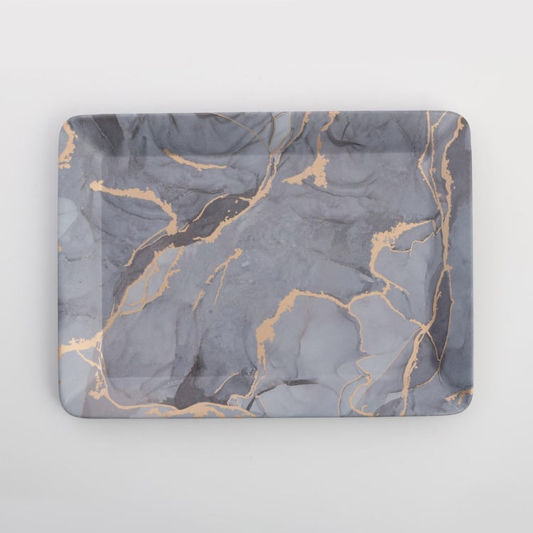 Breccia Melamine Printed Serving Tray - 30.2x23cm