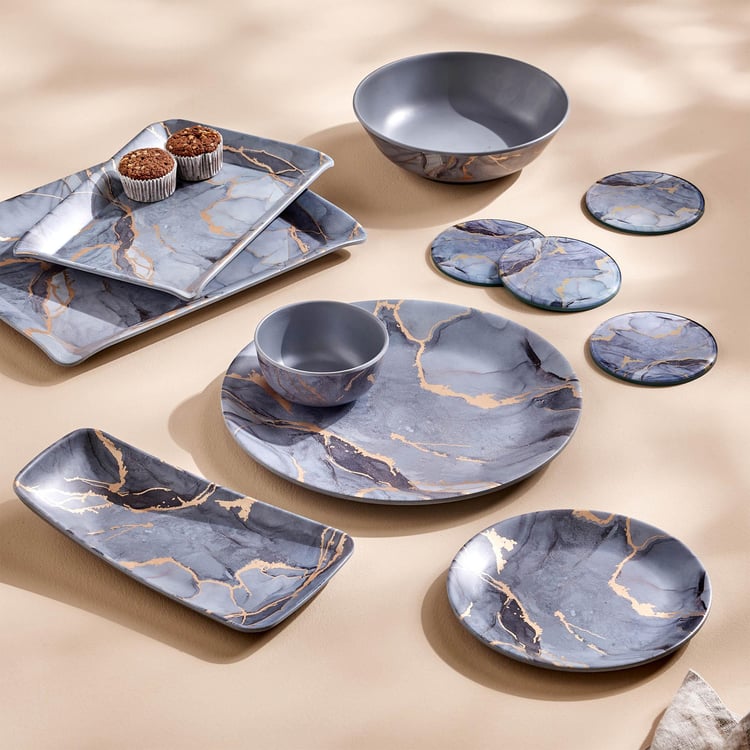 Breccia Melamine Printed Serving Platter - 24.1x13cm