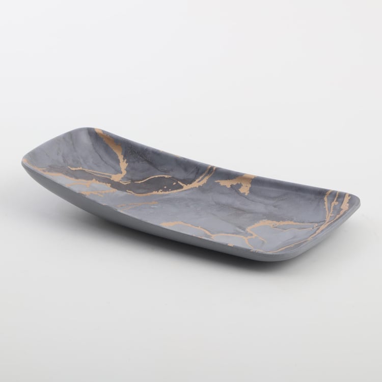 Breccia Melamine Printed Serving Platter - 24.1x13cm