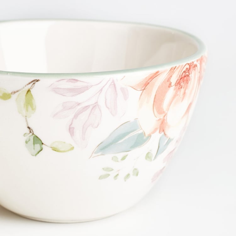 Moksha Ironstone Floral Print Divided Bowl - 1100ml