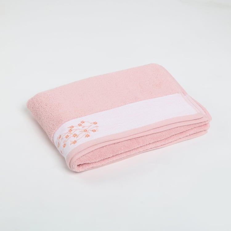 Colour Refresh Essence Cotton Embroidered Bath Towel - 140x70cm