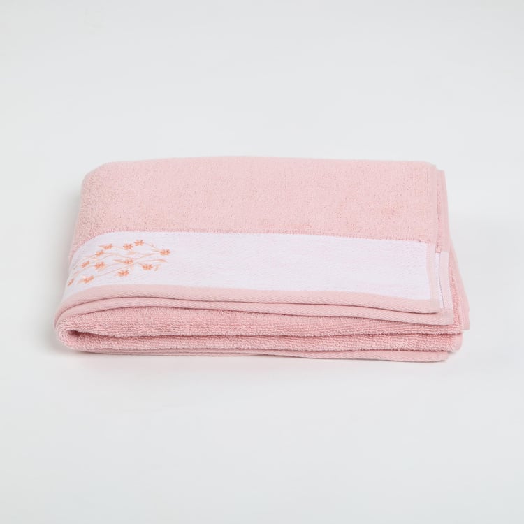 Colour Refresh Essence Cotton Embroidered Bath Towel - 140x70cm