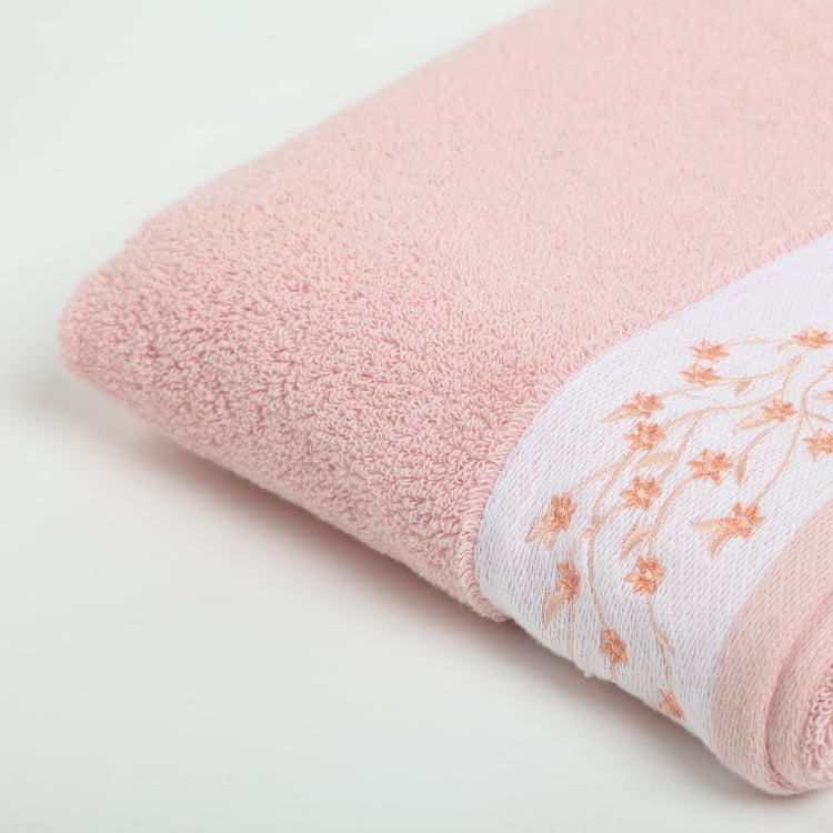 Colour Refresh Essence Cotton Embroidered Bath Towel - 140x70cm