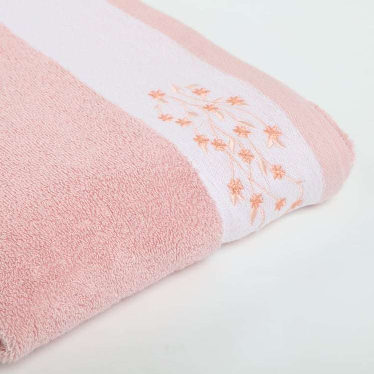 Colour Refresh Essence Cotton Embroidered Bath Towel - 140x70cm