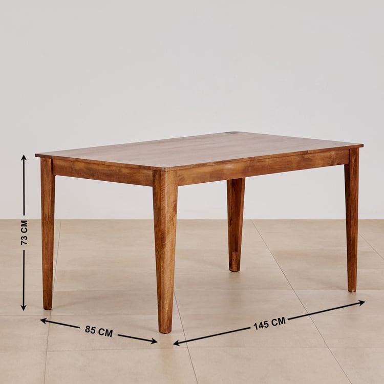 Helios Amora Mango Wood 6-Seater Dining Table - Brown