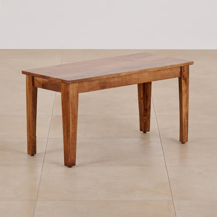 Helios Amora Mango Wood Dining Bench - Brown