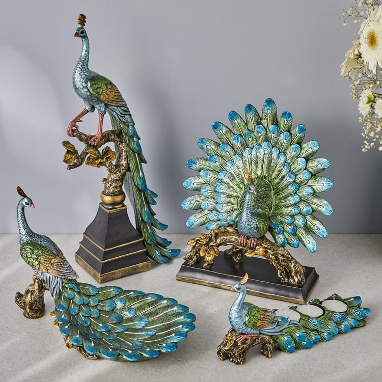 Mayur Polyresin Peacock Table Accent