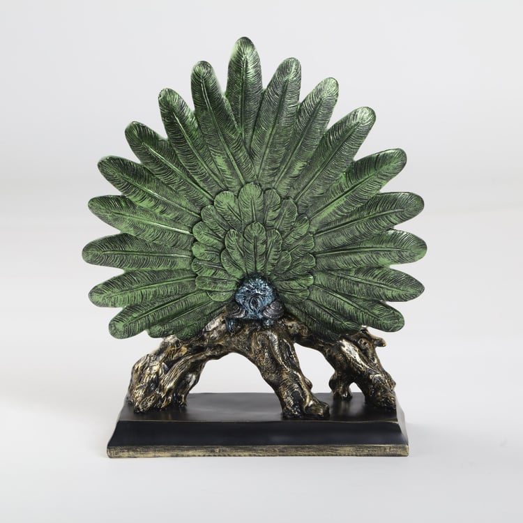 Mayur Polyresin Peacock Table Accent