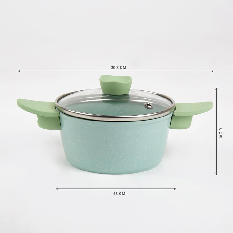 Colour Refresh Aluminium Non-Stick Casserole with Lid - 20.8x13x6cm