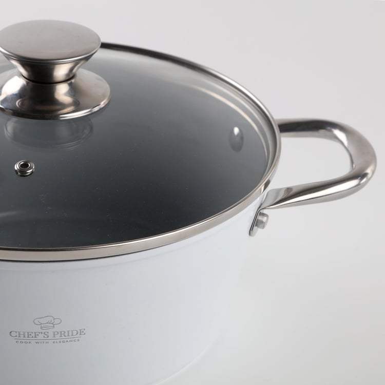 Chef's Pride Aluminium Non-Stick Casserole with Lid - 24 cm