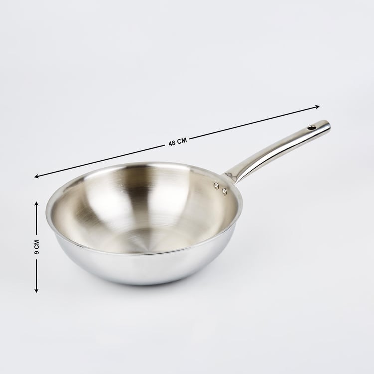 Valeria Carin Stainless Steel Induction Wok - 3.8L