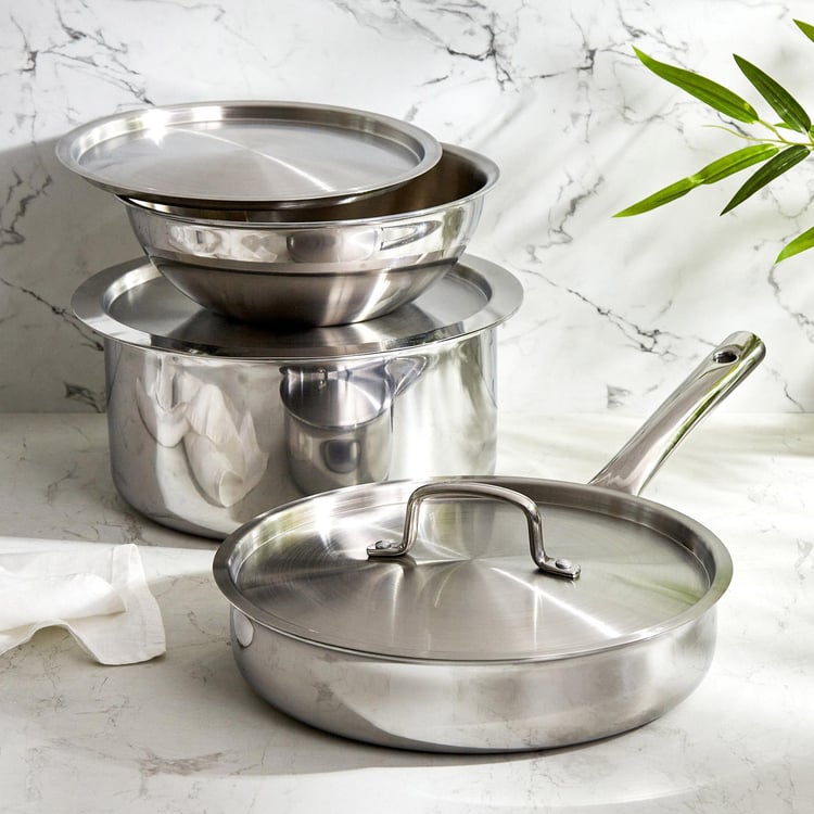 Valeria Carin Stainless Steel Saute Pan with Lid - 2.5L