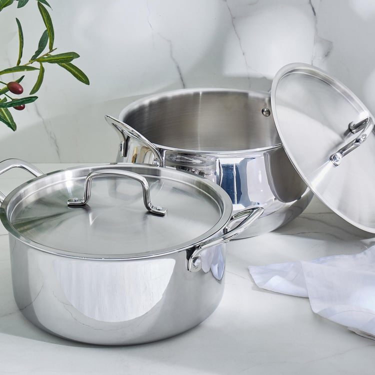 Valeria Carin Stainless Steel Induction Casserole with Lid - 5.6L