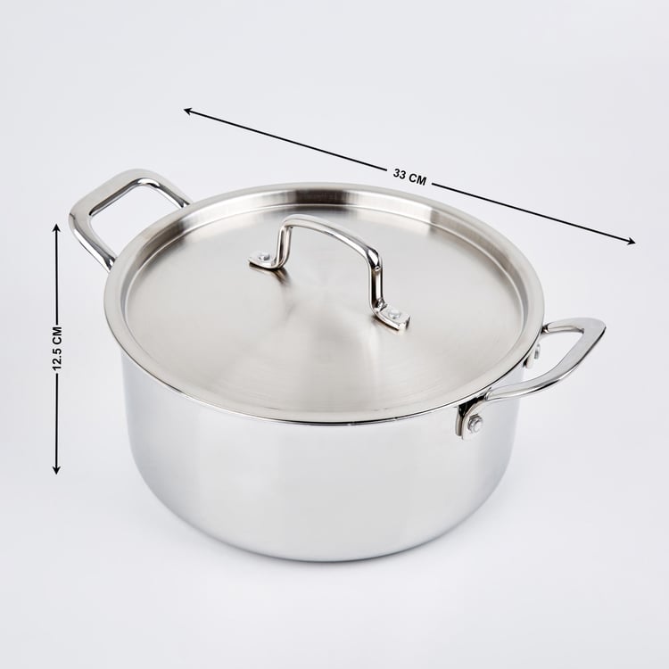 Valeria Carin Stainless Steel Induction Casserole with Lid - 5.6L