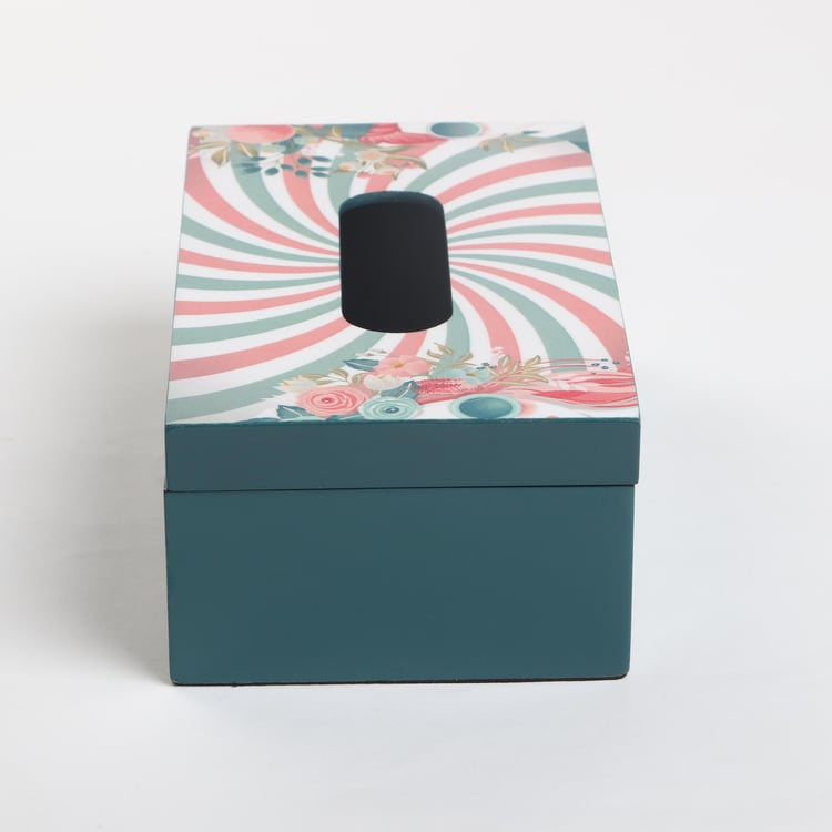 Raisa Retro Printed Tissue Holder - 24x13x8cm