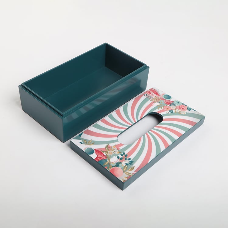 Raisa Retro Printed Tissue Holder - 24x13x8cm