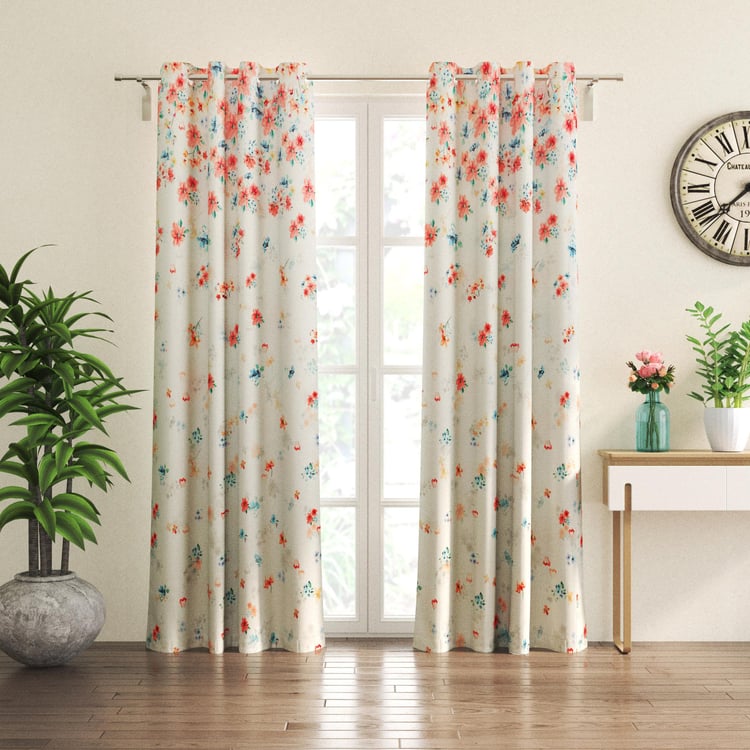 Fiesta Set of 2 Printed Blackout Door Curtains