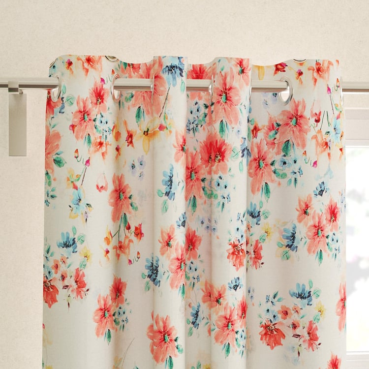 Fiesta Set of 2 Printed Blackout Door Curtains