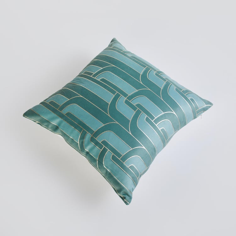 Corsica Kamal Set of 2 Foil Printed Cushion Covers - 40x40cm