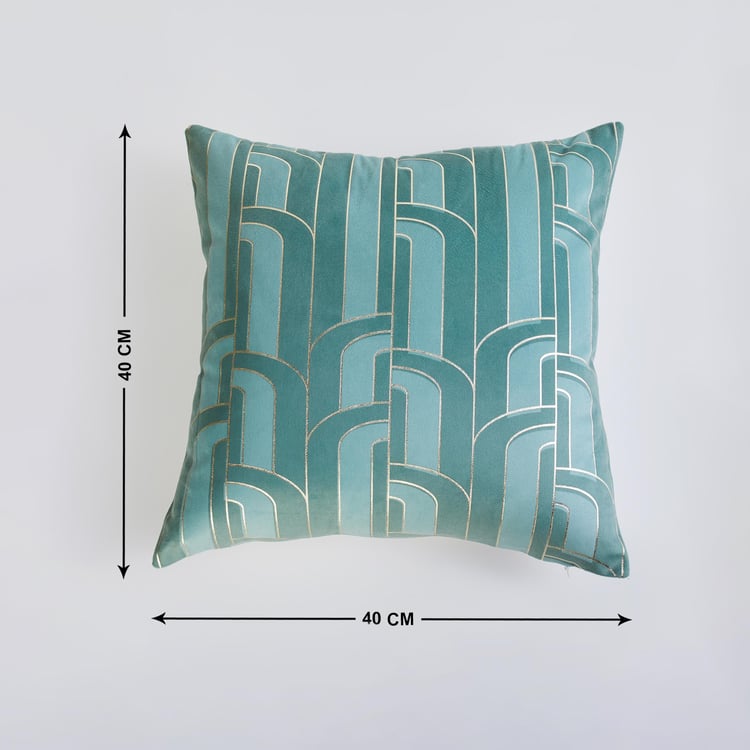 Corsica Kamal Set of 2 Foil Printed Cushion Covers - 40x40cm