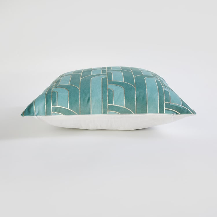 Corsica Kamal Set of 2 Foil Printed Cushion Covers - 40x40cm