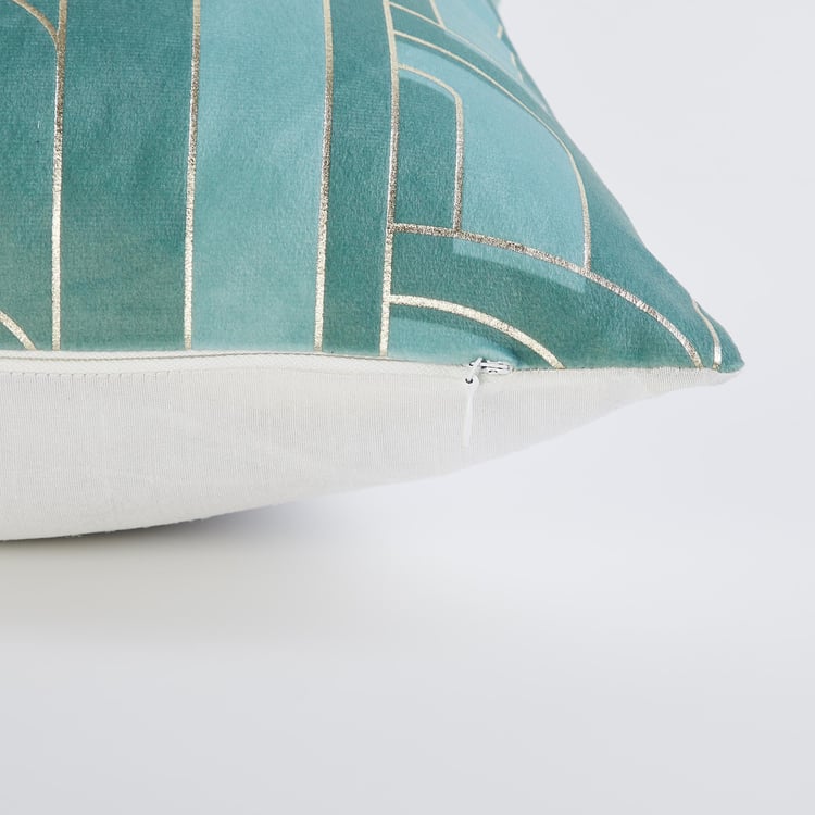 Corsica Kamal Set of 2 Foil Printed Cushion Covers - 40x40cm
