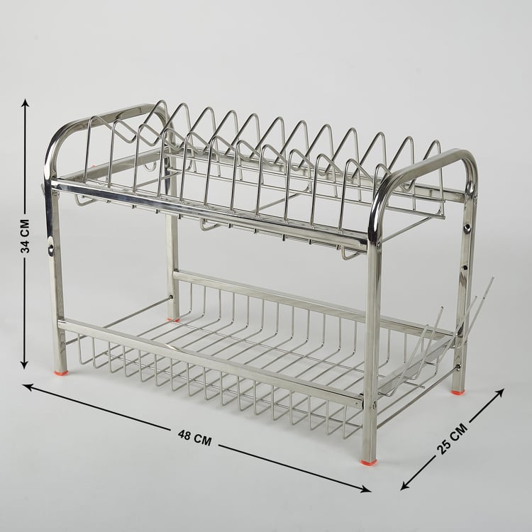 Orion Stainless Steel Two-Tier Dish Rack