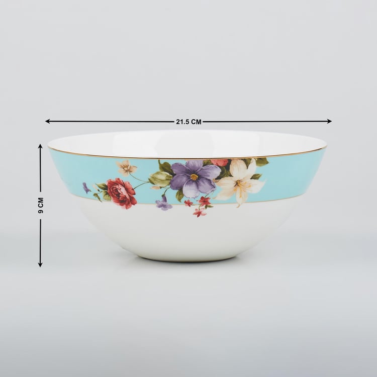 Signature Series Bone China Printed Serving Bowl - 600ml