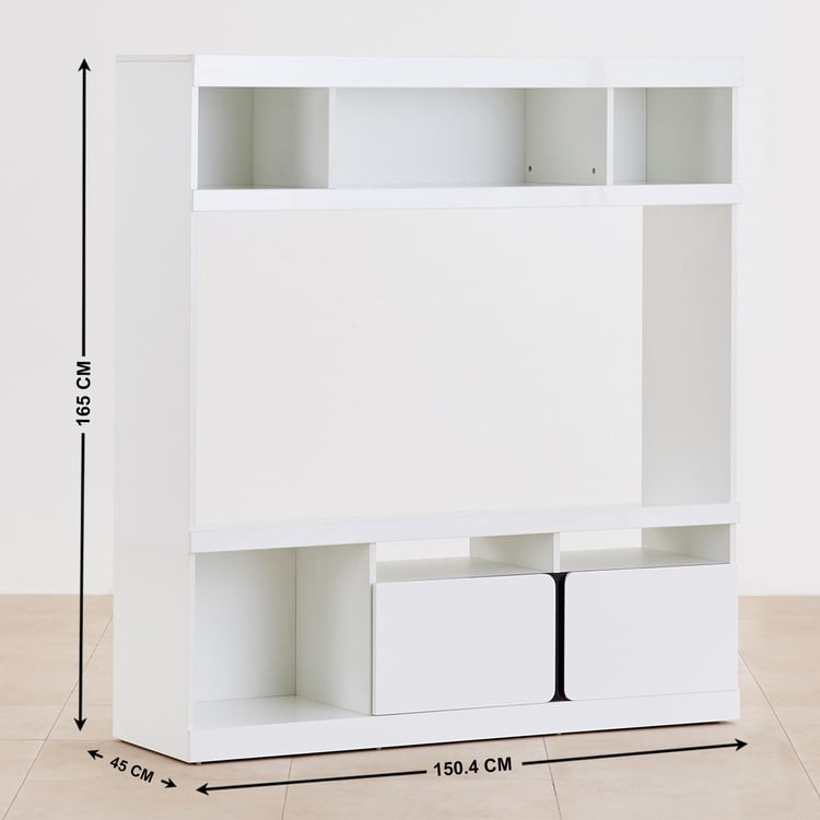 Polaris Entertainment Wall Unit - White