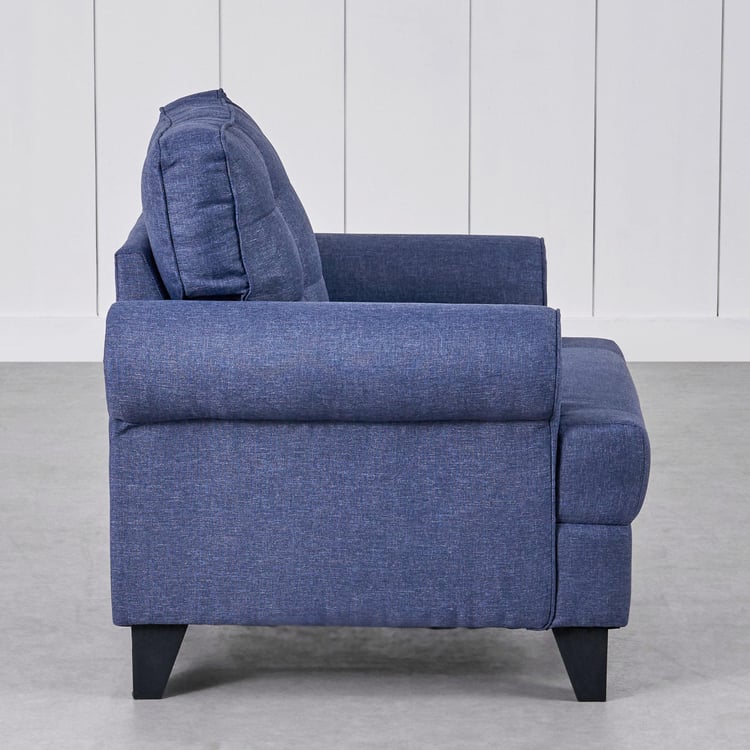 Helios California Fabric 1-Seater Sofa - Blue