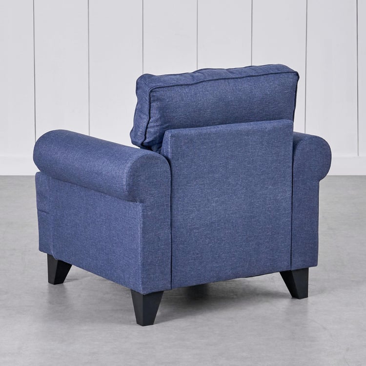 Helios California Fabric 1-Seater Sofa - Blue