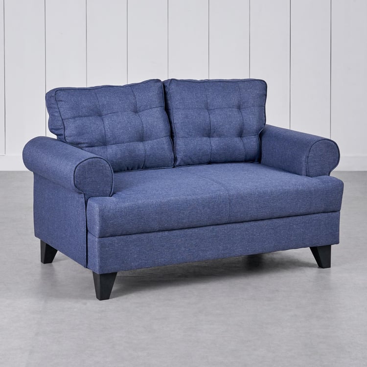 Helios California Fabric 2-Seater Sofa - Blue