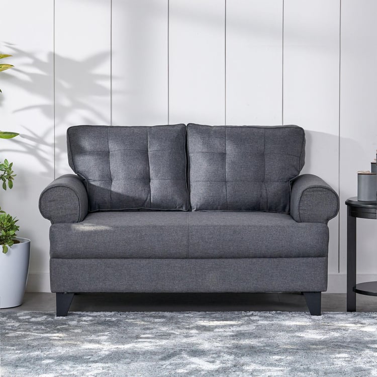 Helios California Fabric 2-Seater Sofa - Grey