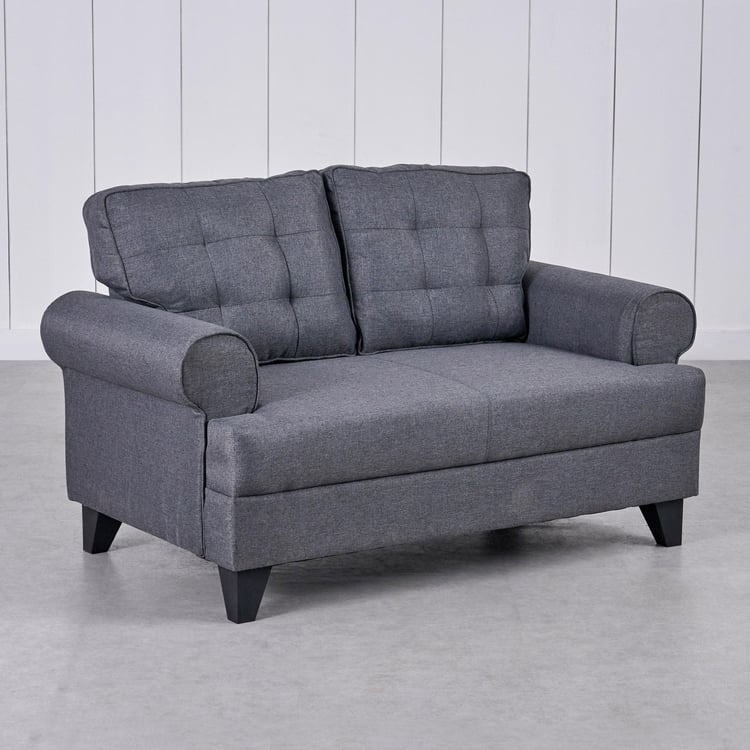 Helios California Fabric 2-Seater Sofa - Grey