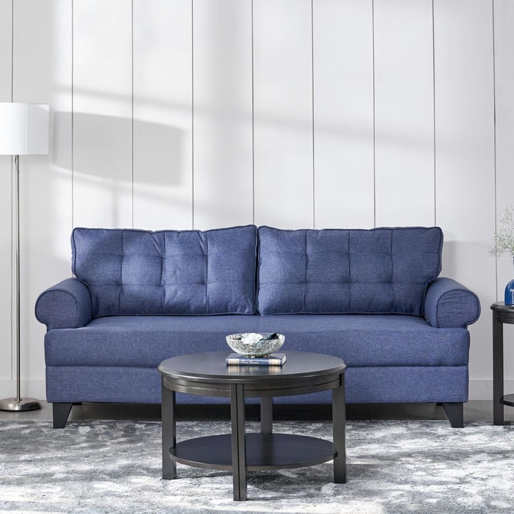 Helios California Fabric 3-Seater Sofa - Blue