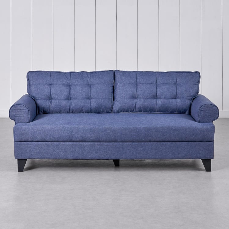 Helios California Fabric 3-Seater Sofa - Blue