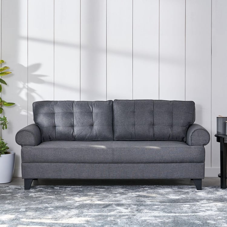 Helios California Fabric 3-Seater Sofa - Grey