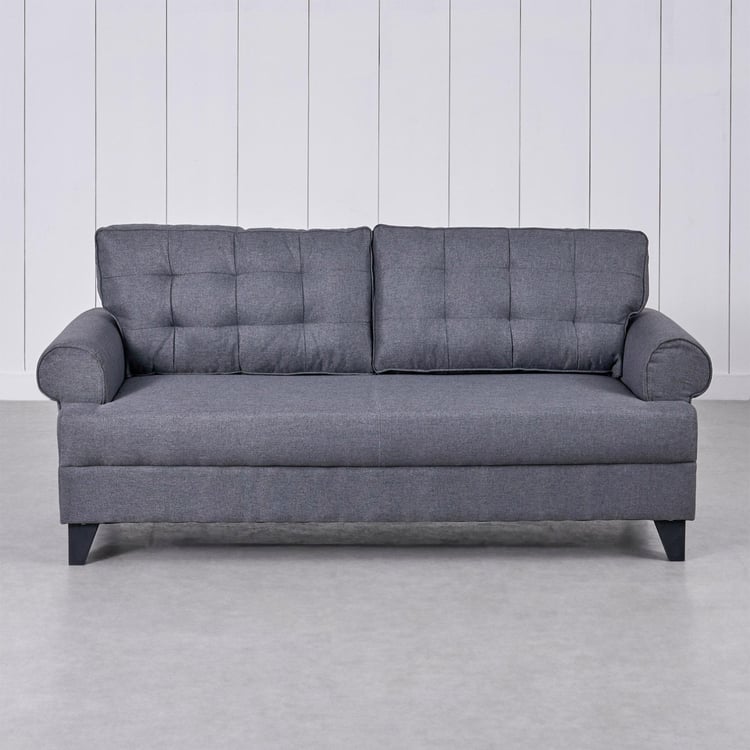 Helios California Fabric 3-Seater Sofa - Grey