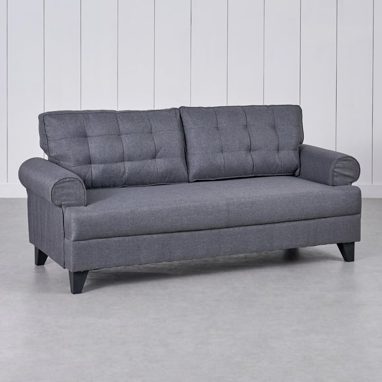 Helios California Fabric 3-Seater Sofa - Grey