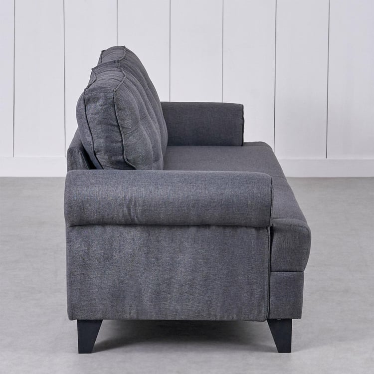 Helios California Fabric 3-Seater Sofa - Grey