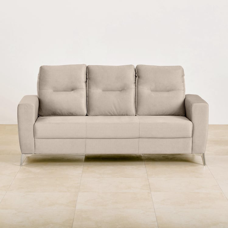 Helios Vive Fabric 3-Seater Sofa - Beige