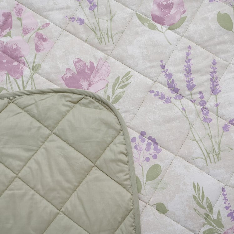 MASPAR Optimist Bloom Cotton Floral Print Double Quilt